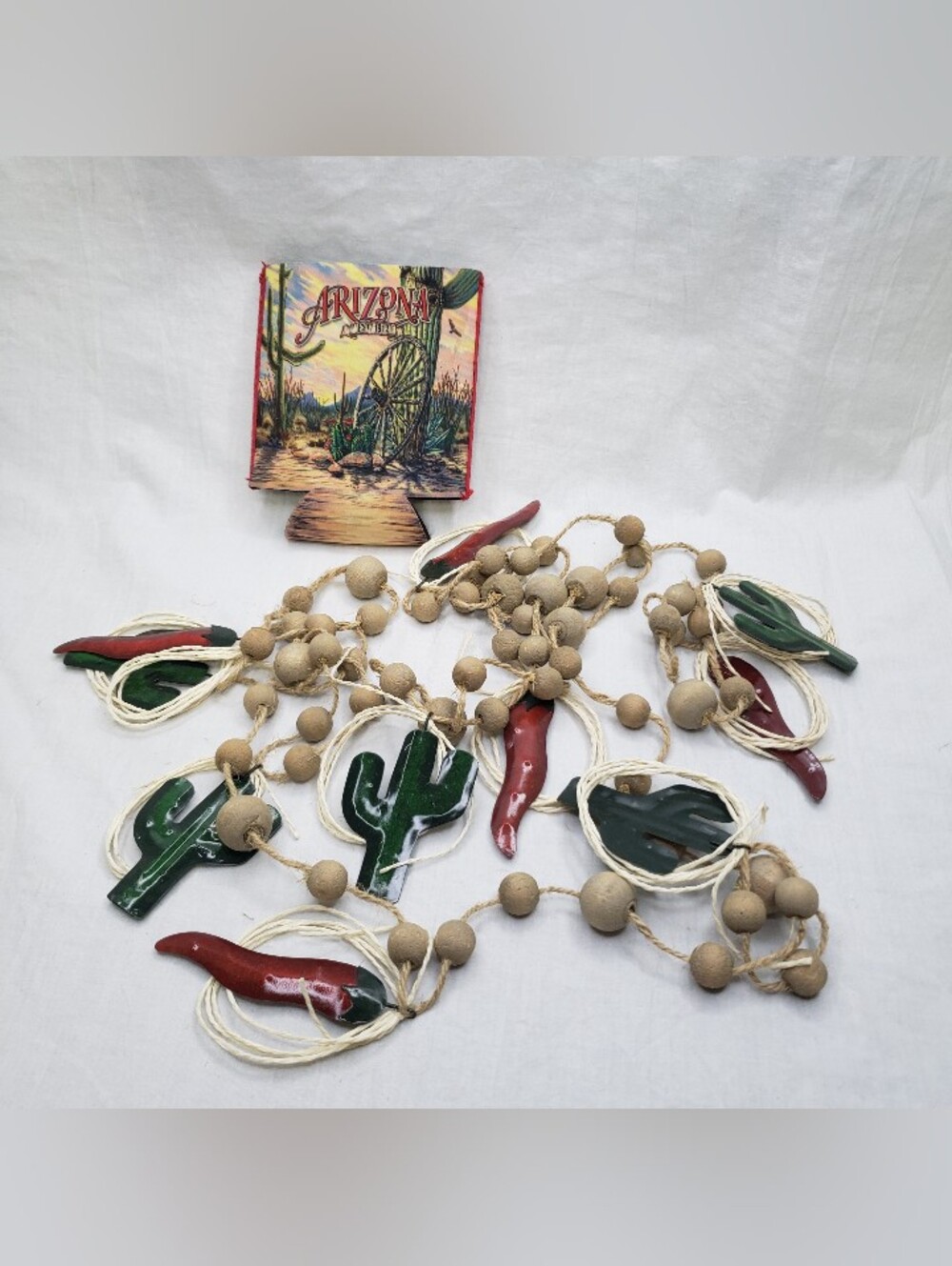 Southwestern Beaded Garland Peppers And Cactus And Arizona Drink Kozzie